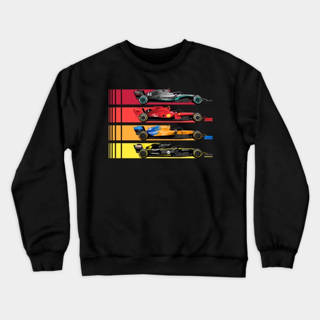 Formula Race Cars Crewneck Sweatshirt by marieltoigo